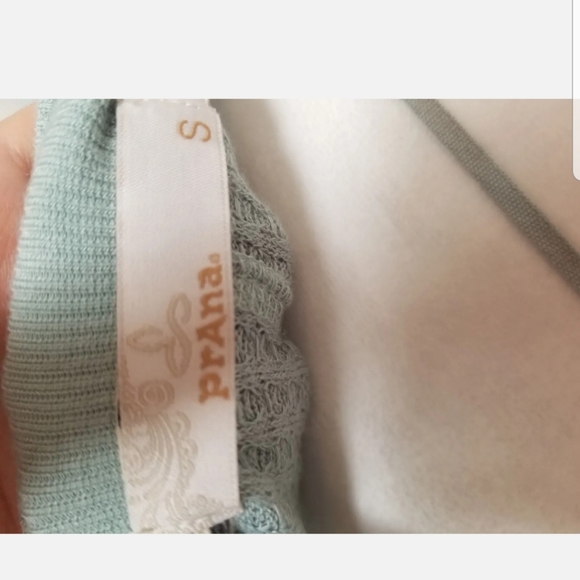 New Prana Frost Green Thermal Waffle Knit Sheeba Top Small - Picture 8 of 8